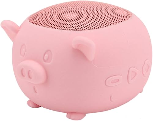 Lindo altavoz Bluetooth, bonito cerdo mini altavoz portátil Bluetooth 5.0 micrófono integrado para decoración de escritorio, hogar, viajes, saliente