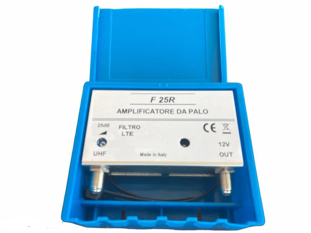 Amplificatore Antenna TV da Palo con Filtro Lte/5G, Guadagno Massimo 25Db Regolabile, Amplificatore Antenna TV 1 Ingresso Uhf