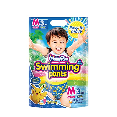 MamyPoko Swimming Boys Pants Baby Diapers M 6-12kg 3 Pcs [Single]