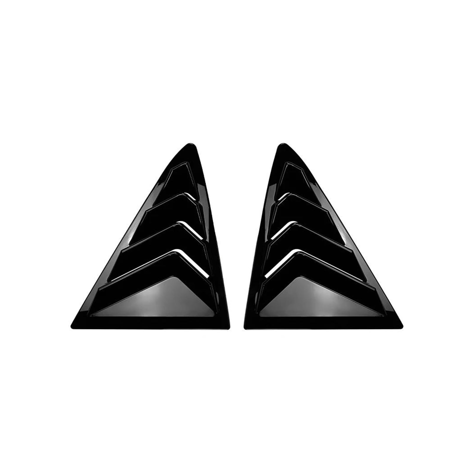 ZSGHJA Car Rear Spoiler For Fiesta For MK8 2018 2019 2020 2021+ Rear Window Quarter Shutter Louver Cover Side Vent Trim Vent Car Accessories Rear Spoiler(Gloss black)