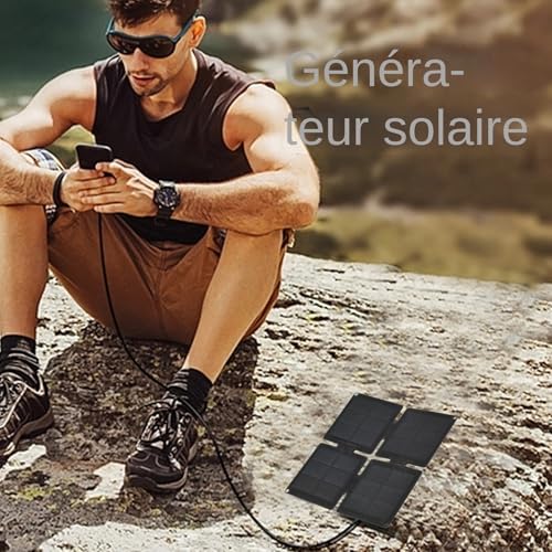 Panel solar portátil compacto y accesorios de camping multifuncionales para teléfonos 2