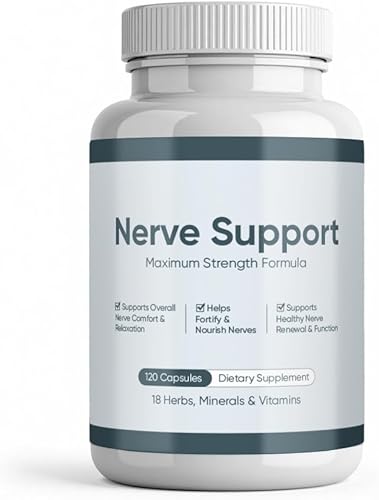 Suplemento de apoyo nervioso  Mezcla de vitaminas y minerales a base de hierbas para la comodidad y relajación general de los nervios  Fórmula de