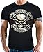Gasoline Bandit Biker Racer T-Shirt - Piston Skull L