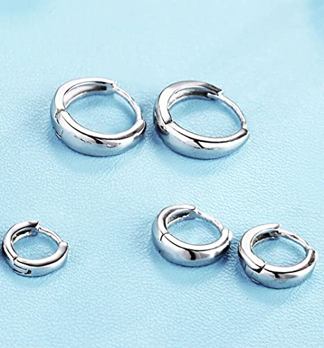 Tiny Small Sleeper Hoop Earrings for Women Cartilage 925 Sterling Silver Tragus Cuff Hinged Huggie Mini Hoops 10mm 13mm 15mm Fashion Jewelry Gifts Hypoallergenic for Birthday4