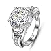 EVBEA CZ Skull Engagement Ring for Women Gothic Aphrodite Simulated Diamond Ring(341,7)