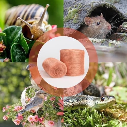 Image of Copper Mesh Rodent Control, 5 in x 400 ft(2 Rolls of 200ft) Proof Wire Screen Roll for Mice Rat Rodent, Bat & Snail, DIY Blocker Weep Hole Filler & Wool Mouse Trap