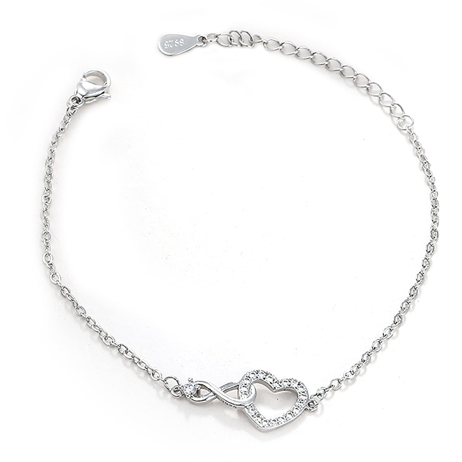 Peora Silver Plated Cubic Zirconia Studded Adjustable & Openable Bracelet Stylish Fashion Jewellery Gift for Women & Girls (B0C3V27CX5) Amazon Price History, Amazon Price Tracker