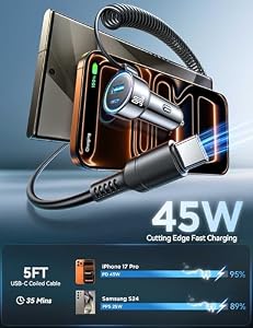 FLYLEAD 90W Car Charger USB C Fast Charge, PD45W for iPhone 18/17/16 Pro Max — photo 4 of 6