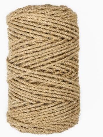 4 Rolls 2mm x 984ft Jute Twine String, 328 Yards Garden Twine Rope for Wrapping Packing Wedding