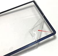 Vista 2 de Vidrio superior marco de pantalla superior Cubierta de lente LCD Protector de pantalla con adhesivo para 3DS XL/Nuevo 3DS XL LLConsola (negro)