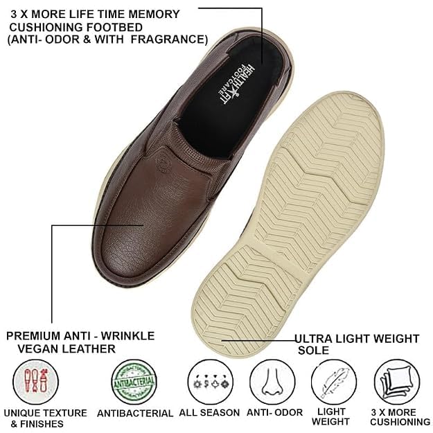 Image of HEALTH FIT Super Comfortable & Breathable Soft Sole Ultra-Lightweight Shoes Everyday Stylish & Durable Classic Design Shoe for Men's 1732