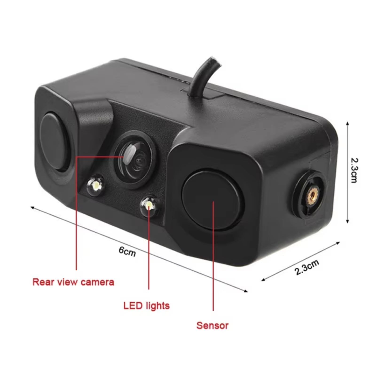 Auto Sensori Di Parcheggio Kit Sensore Di Parcheggio Radar 3 In 1 Visualizzazione LED Parktronic Visibile Monitor Backup Telecamera Retromarcia Allarme Radar Retromarcia Sensore Parcheggio Kit