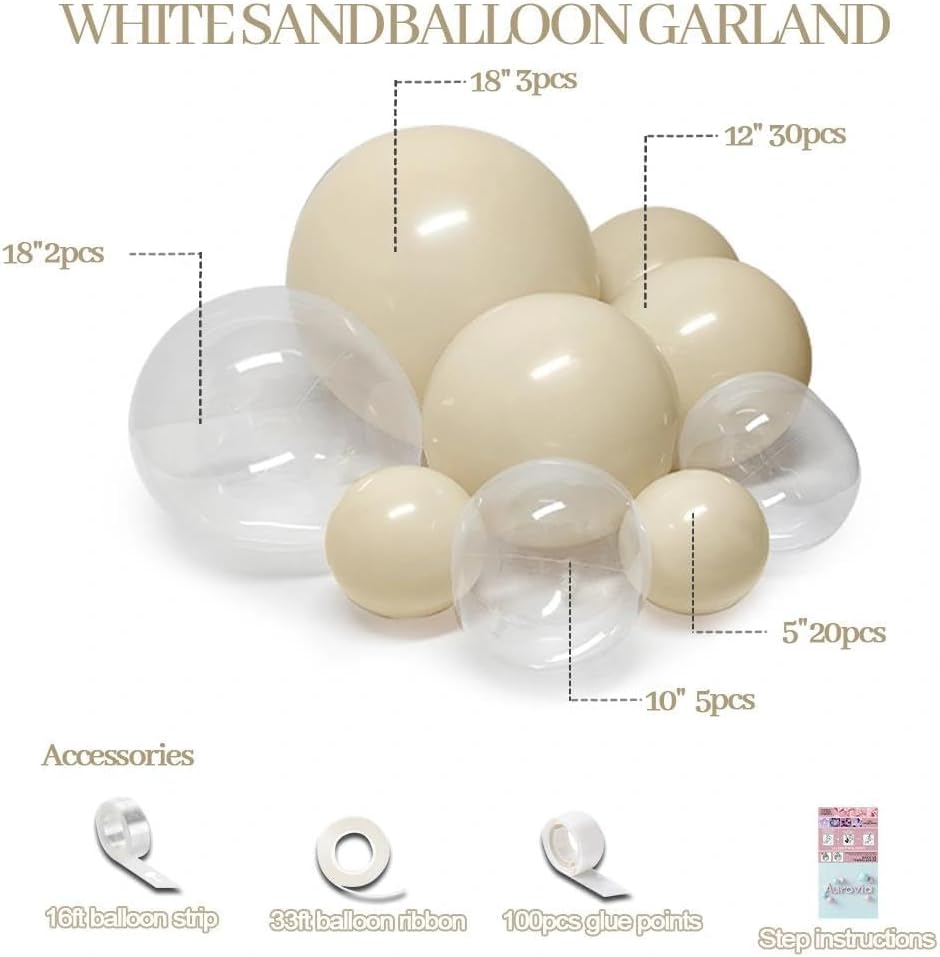 Green Blue White Balloon Garland Double Stuffed Sage Green Dusty Blue White Sand Different Sizes 18In 12In 5In Balloon Arch Kit For Baby Shower Gender Reveal Birthday Party Decorations