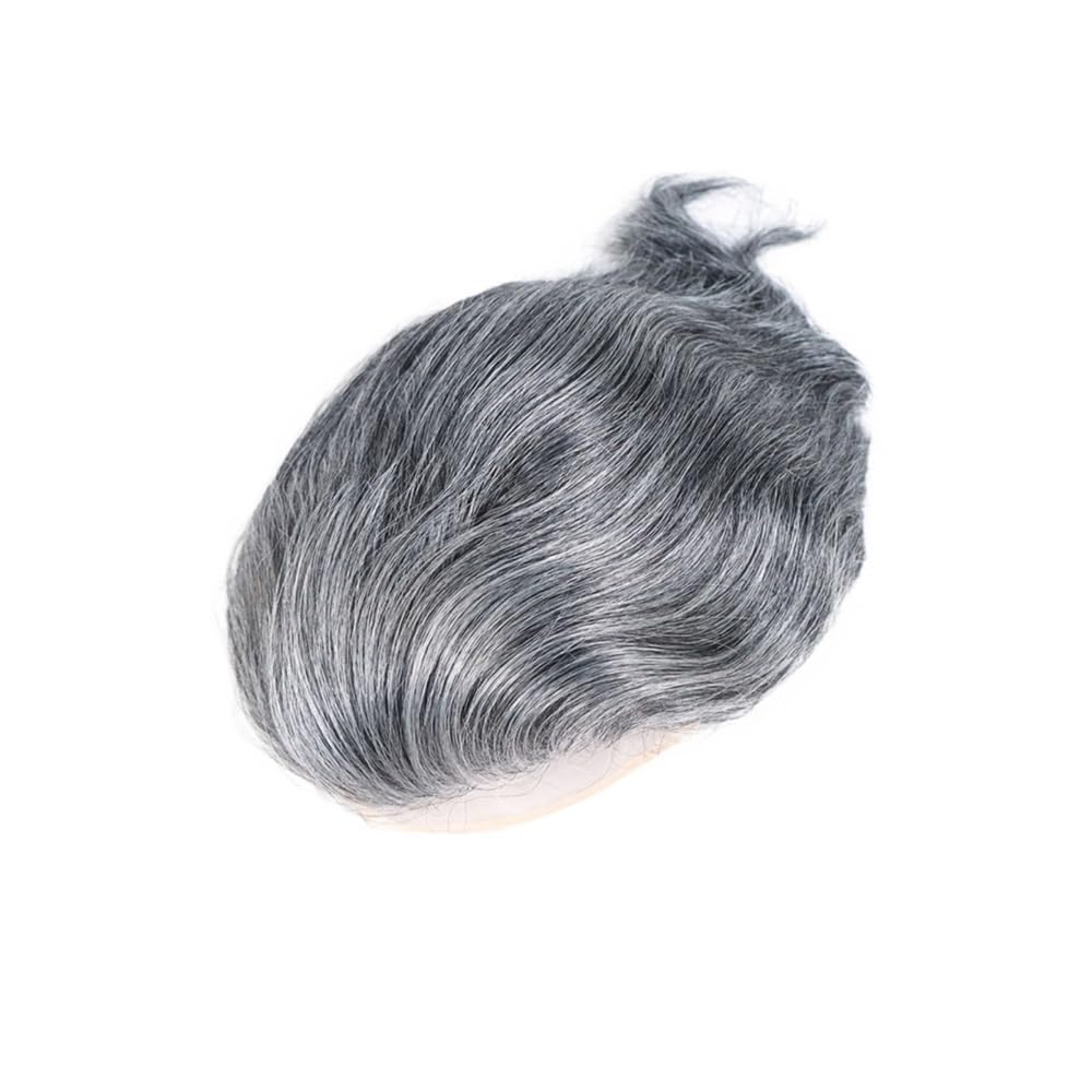 Parrucchino da uomo mono pizzo PU, pezzo di capelli umani for uomo