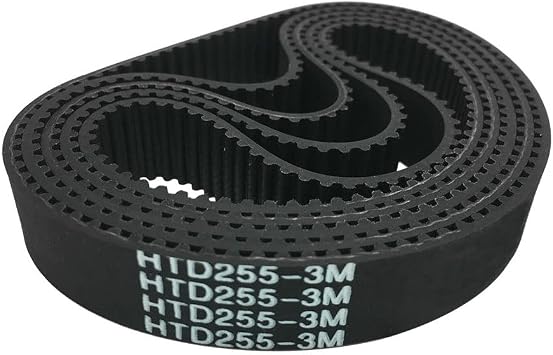 Black Strap Arc HTD 3M 255 258 261 264 Timing Belt Width 6-25mm 85 86 87 88 Teeth HTD3M Synchronous Pulley Belt 255-3M Conveyor Belts Size 255mm Teeth 85, Color Width 6mm