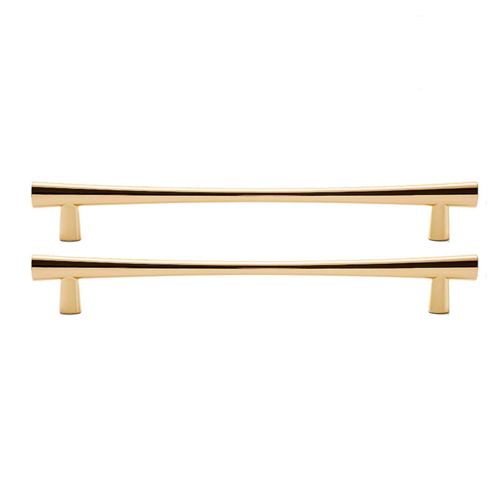 VOPLIVAT Kitchen Cupboard Handles, 2 Bow Cabinet Pulls, Zinc Alloy, Golden, Multiple Sizes(Hole Distance 192mm)