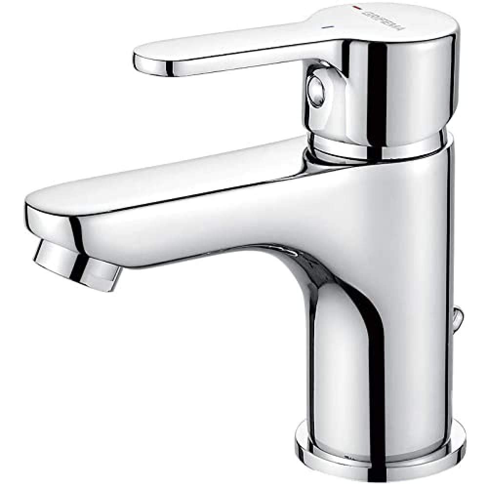 Grifema G11003 - Mezclador Monomando Lavado Latón,Cromo & Ibergrif, Scarico Lavabo Bagno Universale Pop Up 1/4 '', Valvola Piletta Lavandino Click Clack