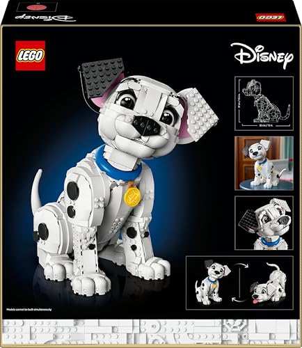 LEGO ǀ Disney Welpe aus 101 Dalmatiner - Individuell gestalltbares Bauset für Erwachsene - Verwandelbar in 6 süße Hunde mit drehbarem Kopf und Schwanz - DIY Deko - Geschenkidee für Fans - 43269