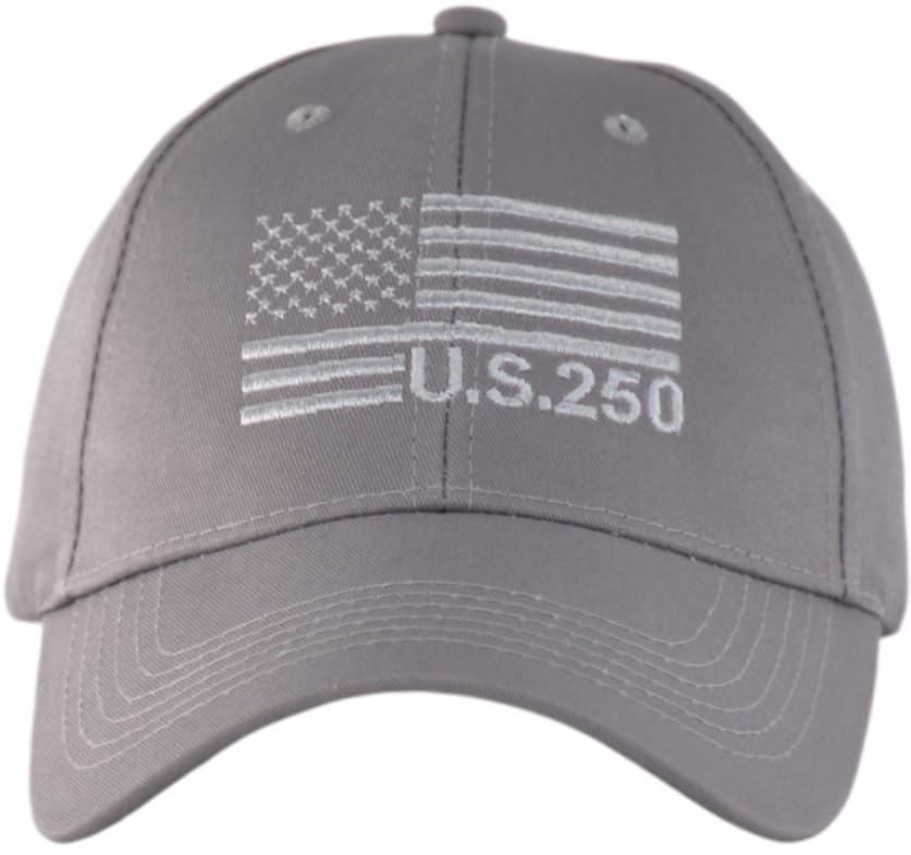 Image of American Flag Baseball Hat - XL, XXL, 3XL Plus /Regular Size Men's Cotton Structured Patriotic Ball Cap