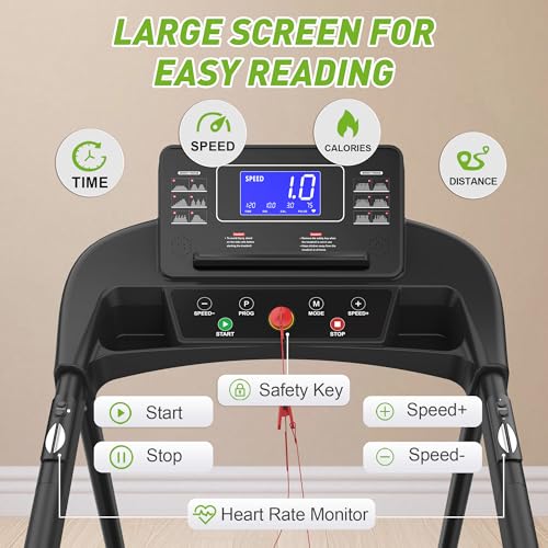 Image of FYC Walking Treadmill for Seniors with Extended Handrails & Deck, Composite Shock-Absorbing Treadmill for Seniors, Optional APP Control, 300 LBS Capacity