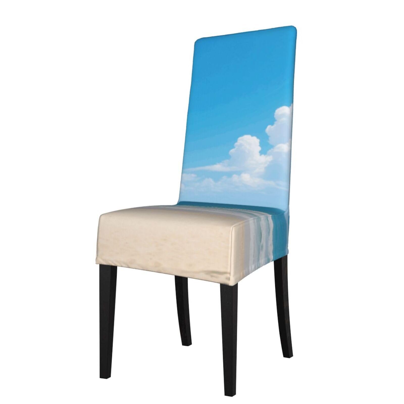 Fodpand Black Sea Dining Room Chair Cover Stretch Parsons Chair Slipcovers Removable Washable Chair Protectors Cover High Elastic Seat Protector For Home,Kitchen, Hotel, Banquet