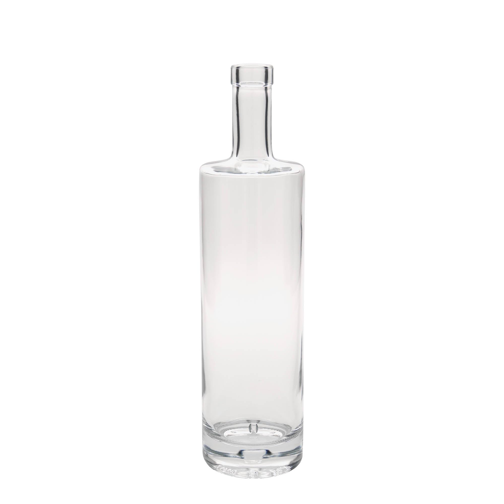 Set di 6 bottiglie di vetro Titano da 700 ml, con manico in legno, per liquori e liquori