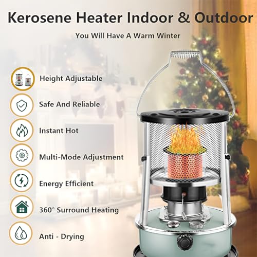 Brûleur à kérosène mobile multifonctionnel et réchaud de cuisson d'appoint pour maison - 4