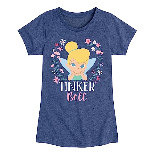 Disney Tinker Bell - Tinker Bell Floral - Toddler and Youth Girls Short Sleeve Graphic T-Shirt