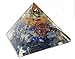 Auramore Lapis Lazuli Crystal Orgone Pyramid Kit/Includes 4 Crystal Quartz Energy Points/EMF Protection Meditation Yoga Energy Generator