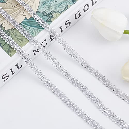 image for FINGERINSPIRE 15 Yards Metallic Braid Lace Trim 1/4