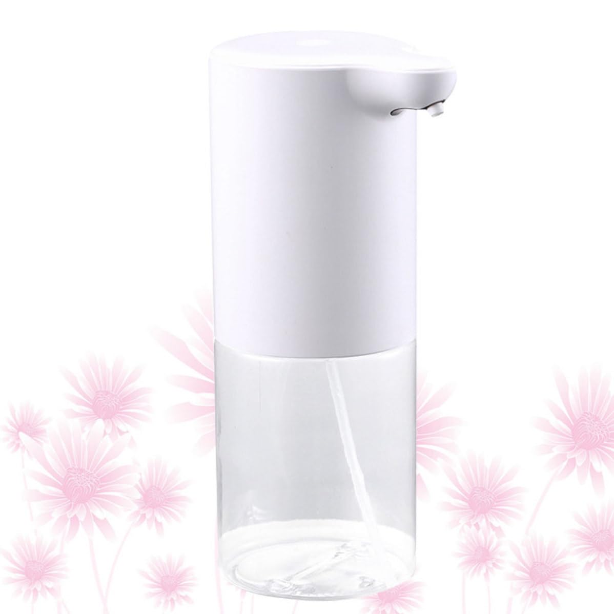Dispensador Automático de Jabón Líquido Abs por Inducción Infrarroja 320ml Blanco, sin Contacto, sin Batería, para Baño y Aseo de Oficina