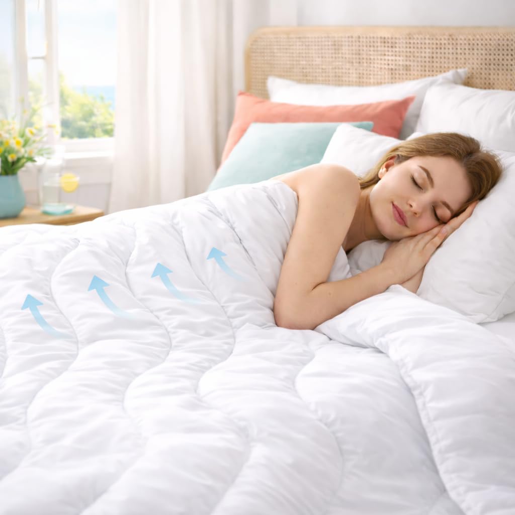 SOHYGGE Edredon Cama 90 – Ligero 150 gsm, Transpirable y Suave, Relleno Nórdico de Verano para Noches Calurosas (Cama 90-150 x 220 cm) — view 3