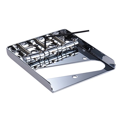 KKmoon 3 Sela cinzeiro ponte tailpiece banhado a cromo para telecaster Tele guitarra elétrica peça d