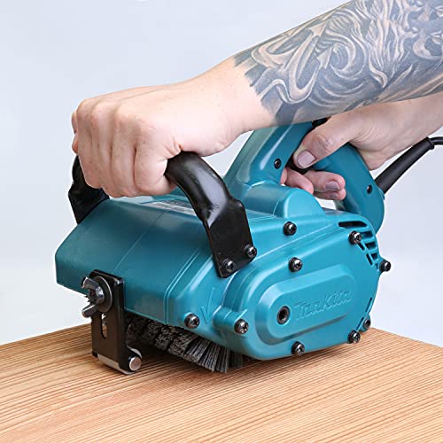 EHRHOLZ® Schleifbürste passend für Makita Bürstenschleifer 9741 | Strukturierbürste | Satinierbürste | Profiqualität | zur Bearbeitung von Holz und Metall (Nylon, Körnung 60)