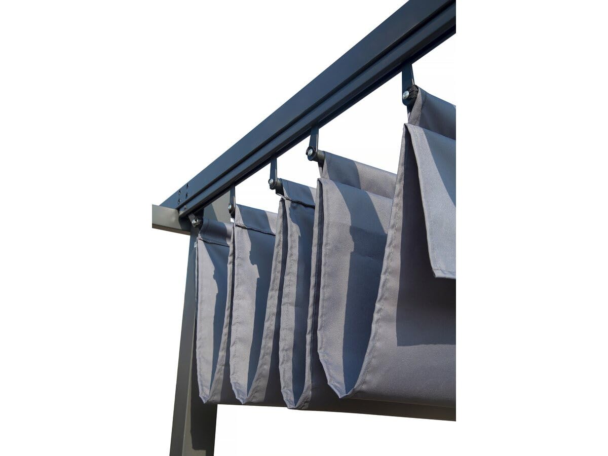 Habitat et Jardin Pérgola con Techo retráctil - 3 x 4 m - Gris