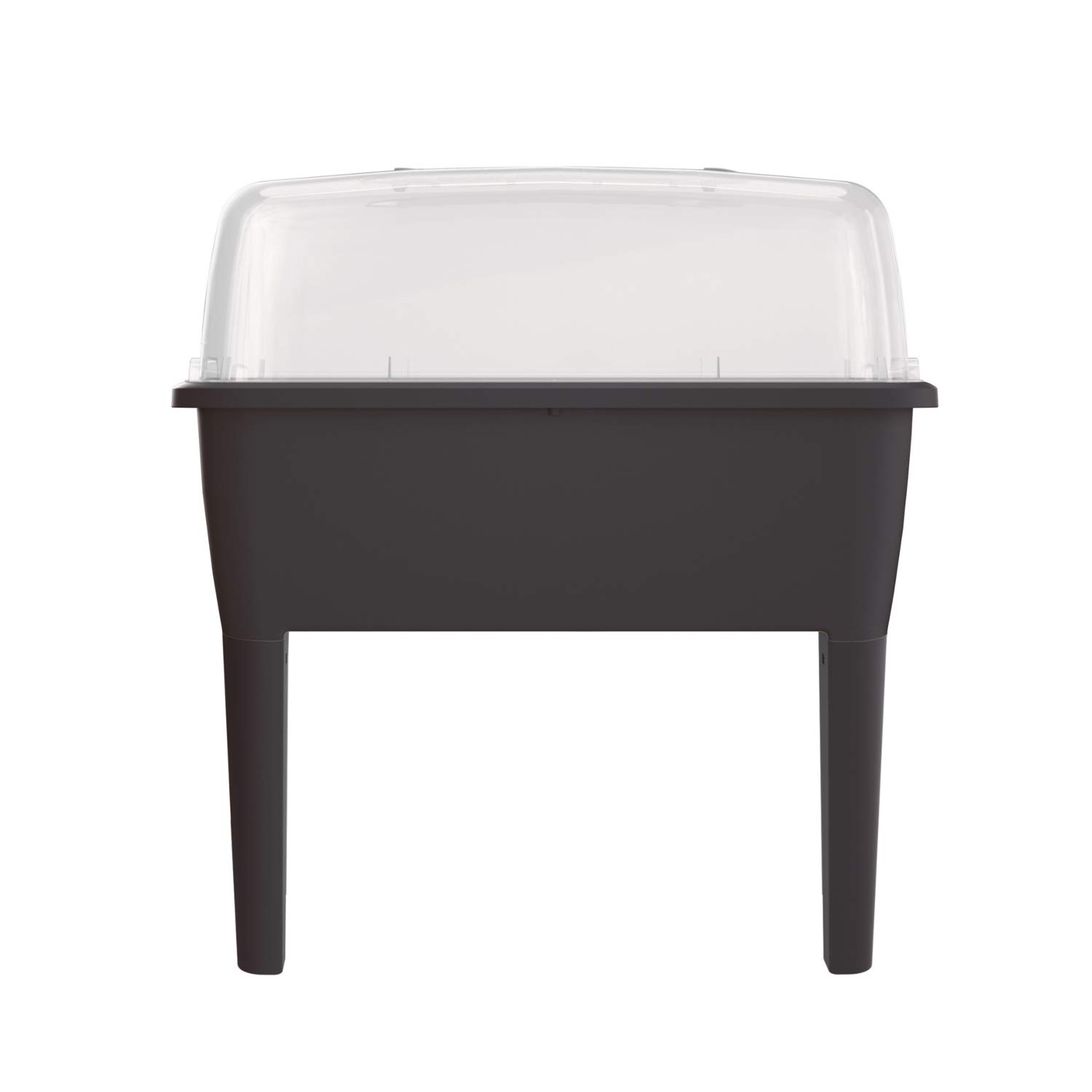 Prosperplast Jardinera Alta con Tapa de policarbonato, para Proteger Tus Plantas L Respana Planter Set de plástico en Color Antracita, 96,3 (Alto) x 77 (Ancho) x 58 (Profundo) cms