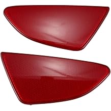 2Pcs Rear Bumper Reflector Tail Brake Light Cover for Mazda 2 Demio 2015-2018