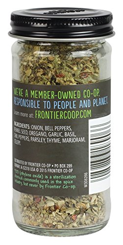 Frontier Co-op Pizza Seasoning, 1.04-Ounce Jar, Featuring Bell Pepper, Fennel Seed & Oregano, Great on Pasta and Salads