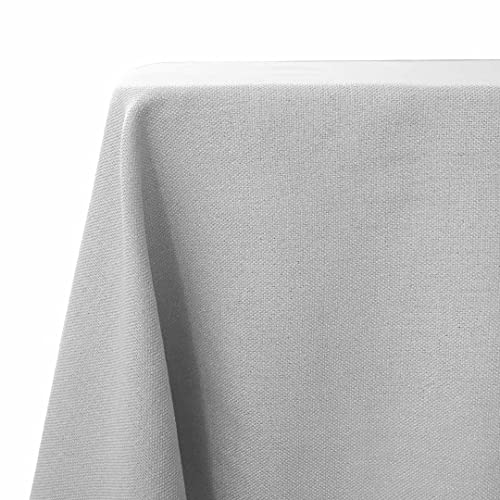 WAITER TREE Table Cloth Rectangle Table Cover 95x55 Inch Faux Linen Wrinkle Free and Waterproof Camping Beige Gray Rectangle Indoor Outdoor Tablecloth for Party Wedding by WAITER TREE - Used condition - US$18.17