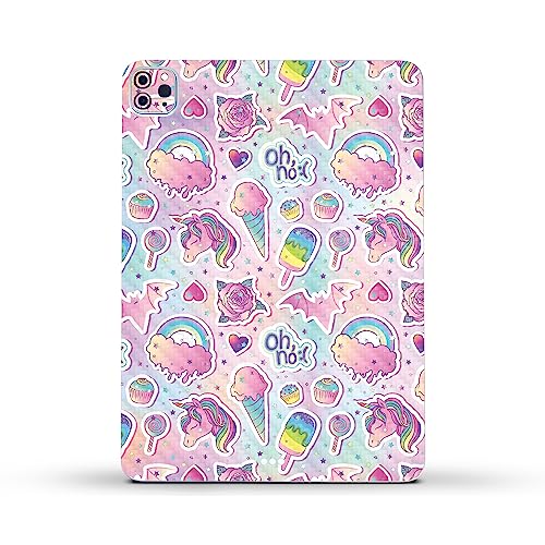 Image of MightySkins Carbon Fiber Skin Compatible With Apple iPad Pro 11 inch M2 4th Gen (2022) Full Wrap Kit - Unicorn Popsicle | Protective, Durable Textured Carbon Fiber Finish | Easy To Apply | Made in the USA
