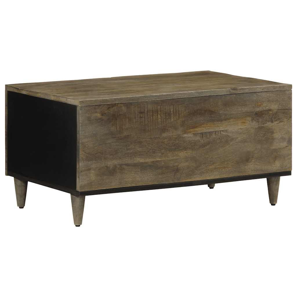 Table Basse en Manguier Massif 80x50x40 cm Gris Clair