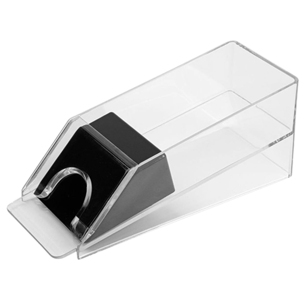 Abaodam Dispenser di Carte Acrilico Trasparente Portatile, Supporto Mazziere da Tavolo Fondo Antiscivolo, Accessorio Poker per Giochi e Serate in Famiglia