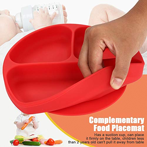 Placas de sucção, placas de silicone fáceis de limpar, silicone não tóxico para geladeira (vermelho)