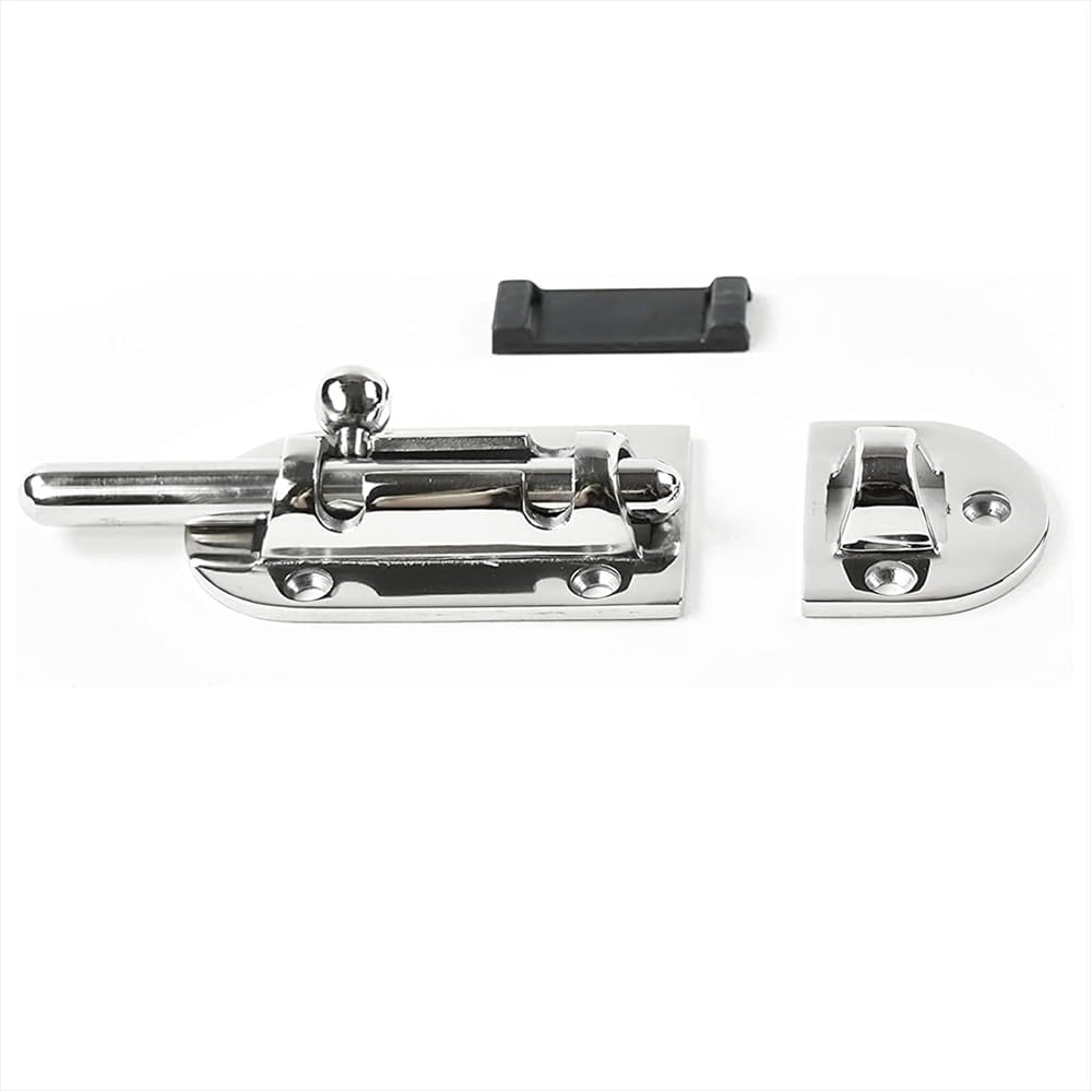 MARINE CITY Barrel Bolt Door Latches, 316 Stainless Steel, Rust & Corrosion-Resistant, Ideal for Windows, Hatches, Cabinets