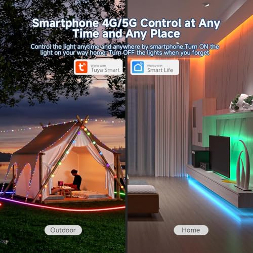 Tira LED RGBCCT COB 16.4FT RGB Blanco Ajustable 24V miniatura 5