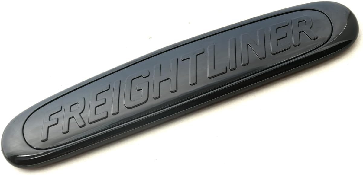 1x Grille Emblem Truck Hood Badge Logo Compatible with Freightliner 22-57546-000 (Glossy Black)