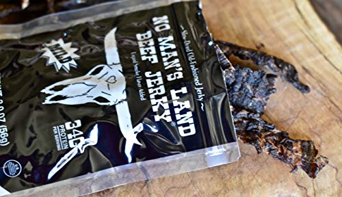 No Man’s Land MILD Beef Jerky High Protein Low Calorie Low Carb Beef Snack 7.0oz Bag