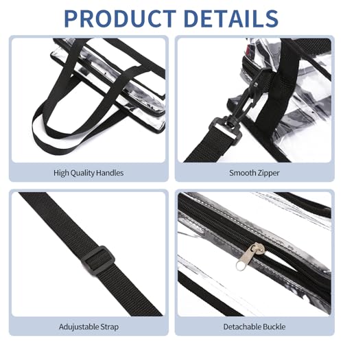 GAEKEAO Clear Crossbody Bag Stadium Approved, Clear Purse Bag4