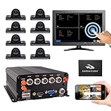 JOINLGO 8-CH Mobile DVR Backup Camera System 10' Touchscreen Remote Monitor on PC Phone GPS WiFi 4G 1080P Vehicle Car DVR MDVR Video Recorder with Mini Waterproof Car Cameras for Truck/RV/Bus
