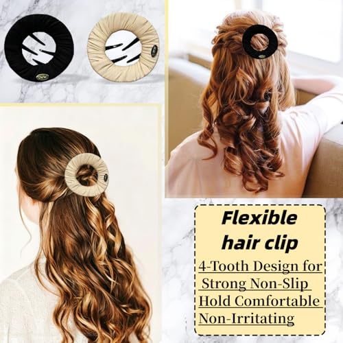 3 Pinzas Wawou Redondas de Tela para Cabello miniatura 3
